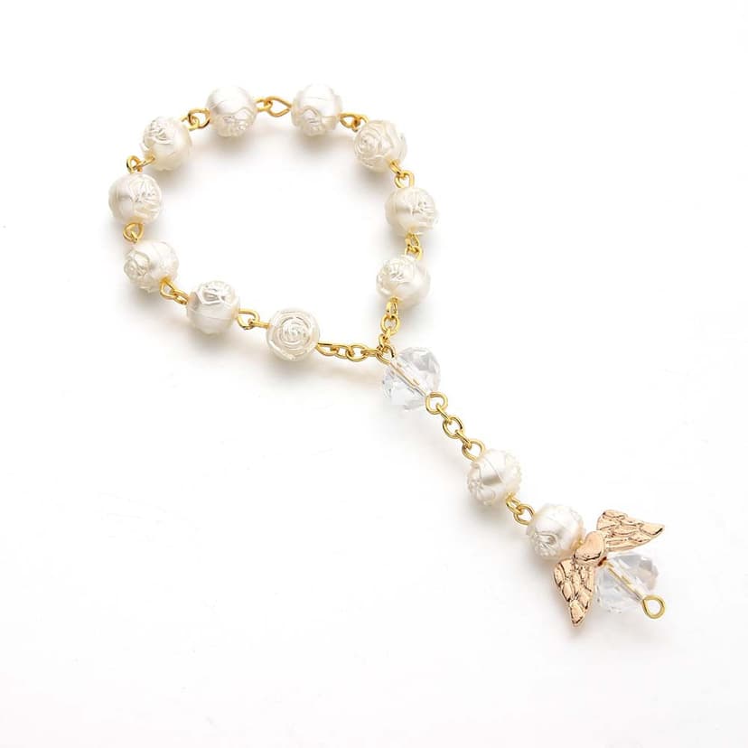 Cross-Border Hot-Selling Minimalist Niche Design Love Angel Wings Bracelet Rose Flower Pearl Bracelet Wholesale from Manufacturer
