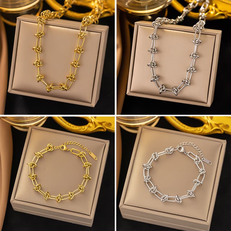 European and American Cross-border Korean-style Internet Celebrity Cool Style Thorn Necklace 18K Gold Simple Hip-hop Collarbone Necklace Chain