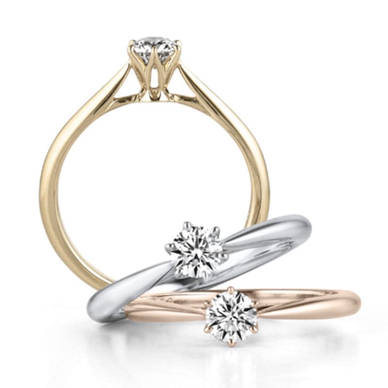 Zhenrong European and American Classic 18K Rose Gold Plating Crown Six Claw Ring ebay Hot Selling 925 Silver Engagement Ring