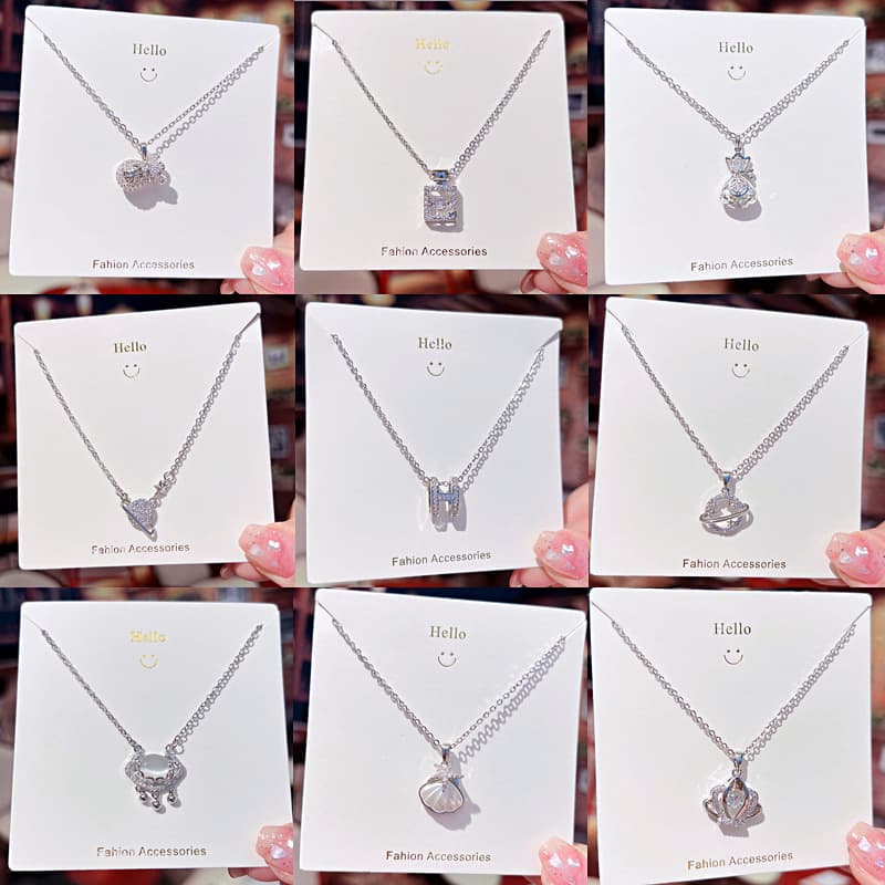 Japanese and Korean Accessible Luxury Design Silver Titanium Steel Necklace Women Ins Trendy Niche Versatile Popular Clavicle Chain Classy Neck Necklace