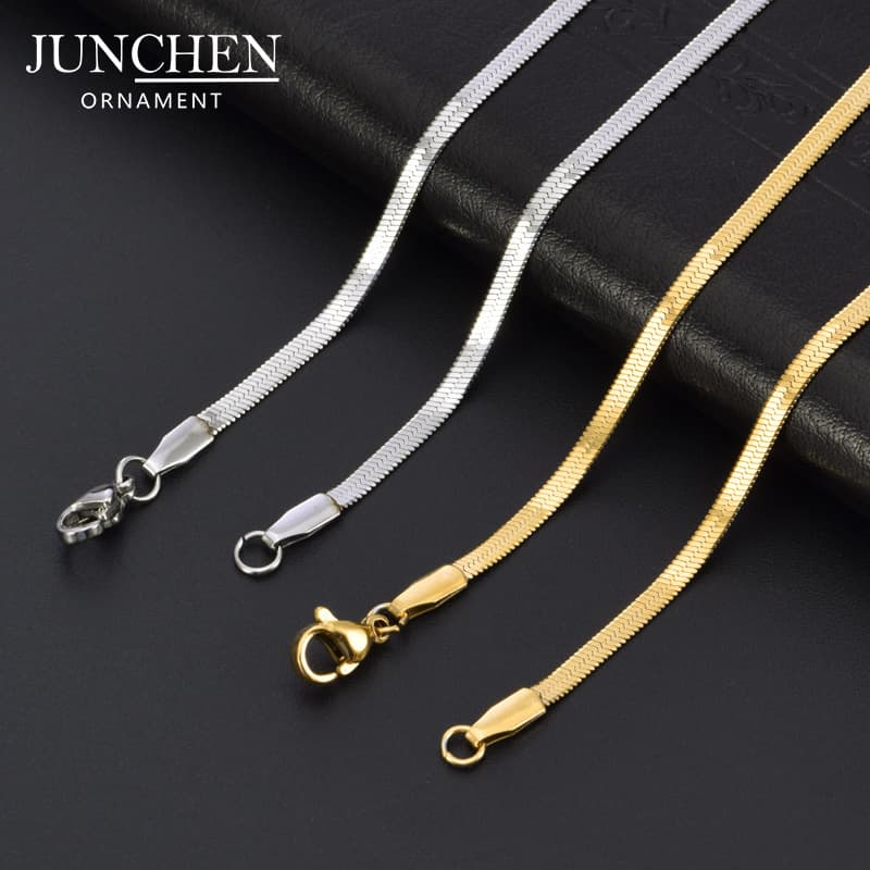 DIY Chain Stainless Steel Blade Chain Hip Hop Chain Personalized Fashion Fadeless Flat Chain in stock Factory Outlet