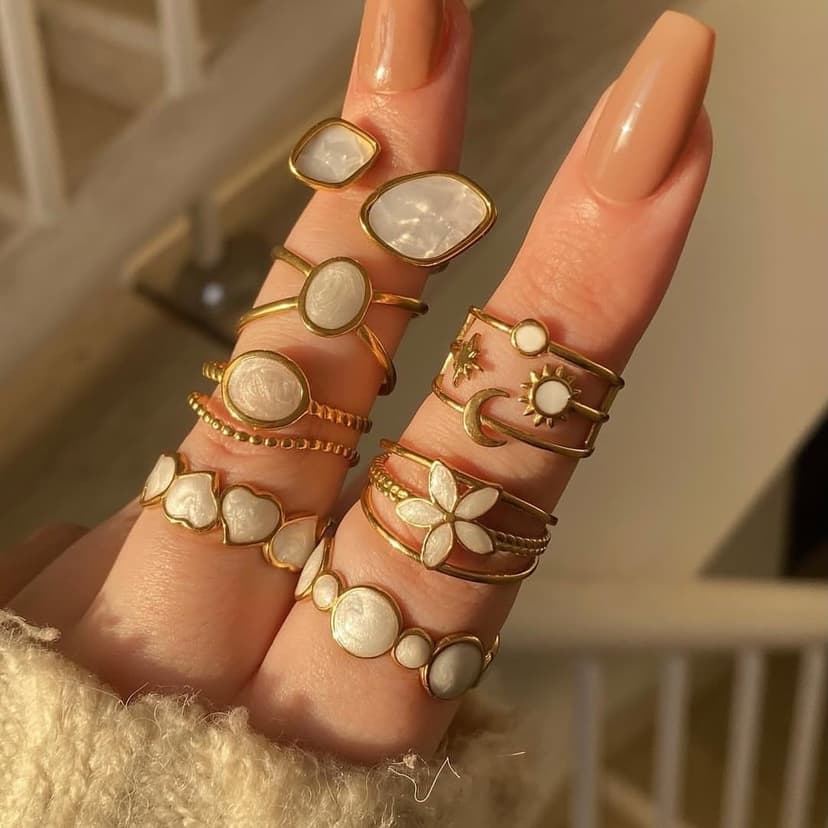 Cross-Border Fashion Simple High-End Open Ring Stainless Steel Geometric Ins Style Versatile Stainless Steel Ring for Women