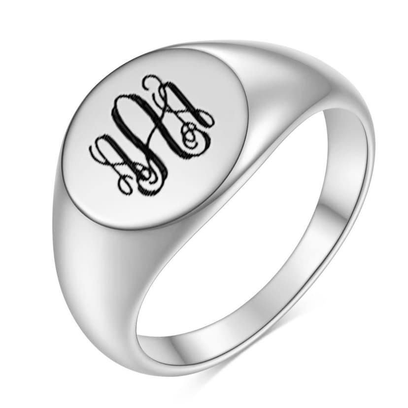 Cross-Border European and American Stainless Steel Laser Engraving 12mm26 English Letter Printing Font Round Ring Fashion Ring