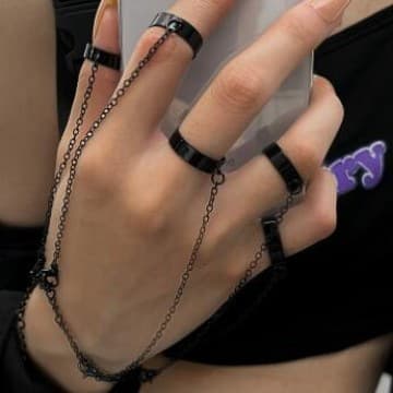 Cross-Border New Style Finger Bracelet, Fashionable Punk Style Creative Finger Bracelet Ring, Detachable Trendy and Cool Jewelry