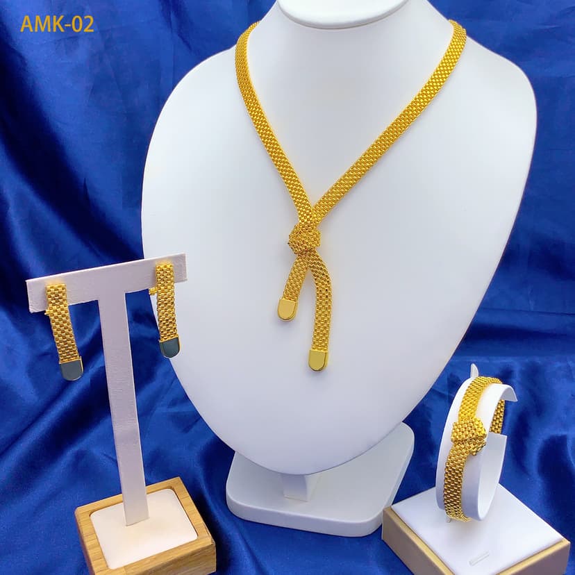 Middle East Dubai Jewelry Imitation Gold Necklace Earrings Jewelry suit India Bridal Jewelry Jewelry Set