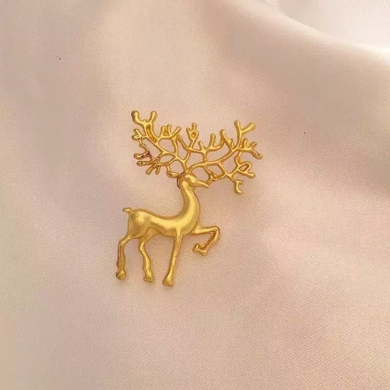 European and American Export Trendyy Jewelry Wholesale K-Style Ladies Christmas Decoration Reindeer Brooch Corsage Clothing Br0056