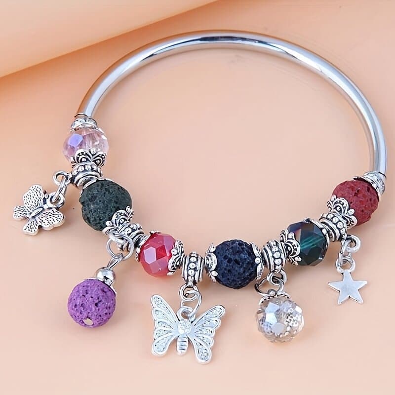 Amazon's Popular Fashion Jewelry for Export, Design Ethnic Style Butterfly Pendant Bracelet, Retro Versatile Bracelet