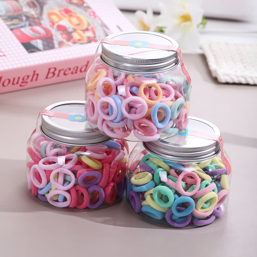 Children's Hair Ties That Don'T Hurt Hair, Baby Towel Rings, Cute Girls' Candy-Colored Thumb Rubber Bands, Hair Rope Headbands