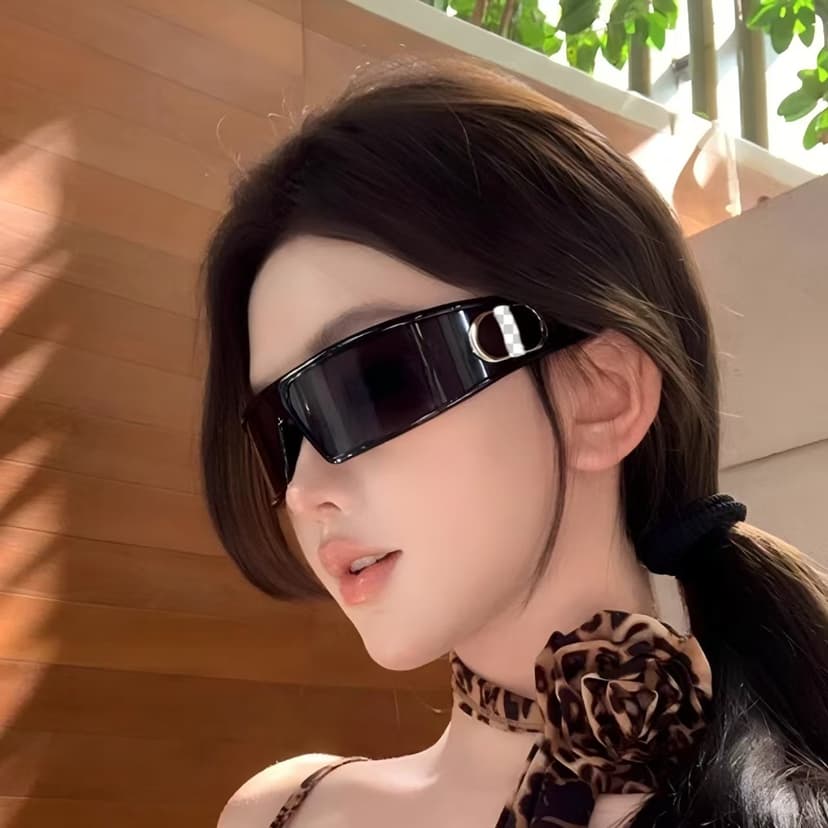 2025 New D Brand New Frame Fashion High-End Sunglasses Design Headband Sunglasses Xiaohongshu Same Style Trendy Headband