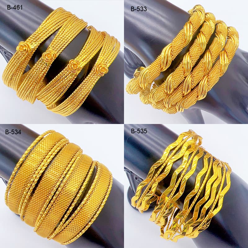 Fashion cross-border new brushed flower wavy gold bracelet Dubai open copper bracelet women Factory wholesale