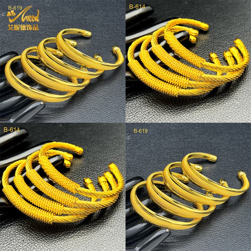 Cross-border exclusive for Vietnam sand gold ancient law twist bracelet European and American fashion simple bride sand gold bracelet spot wholesale