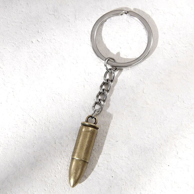 1 Piece of Fashionable Retro Bullet-Shaped Personalized Keychain