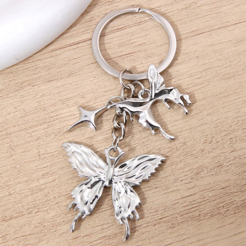 1 Fashion Metal Size Butterfly Personalized Pendant Keychain