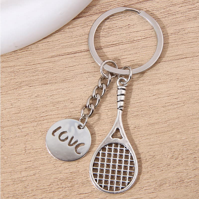 1 Fashion Metal Love Racket Stylish Pendant Keychain