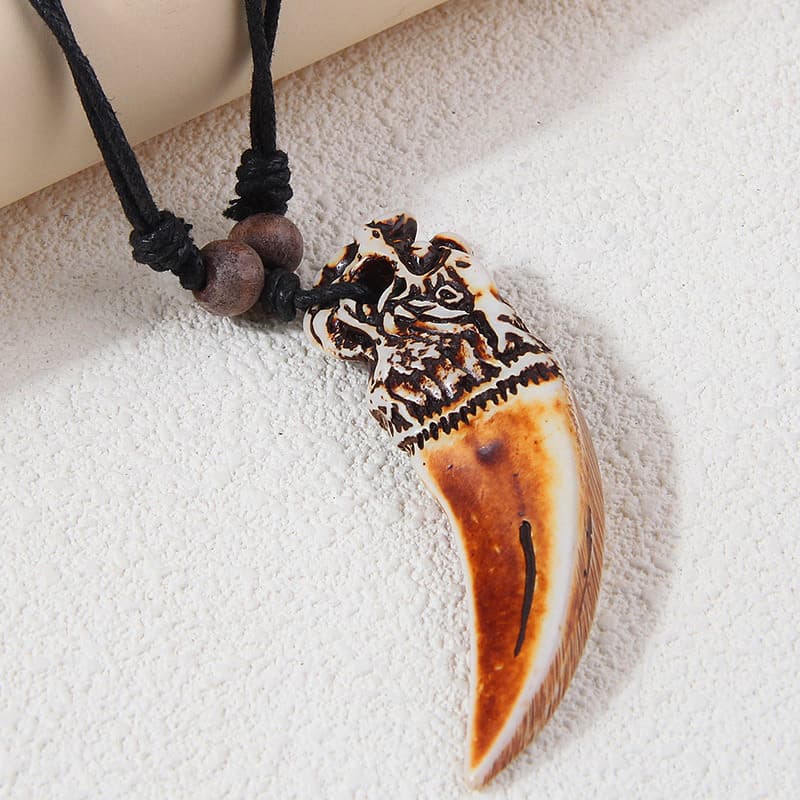 1 Piece of Fashionable Middle Eastern Ethnic Style Trendy Wolf Tooth Style Men's Necklace