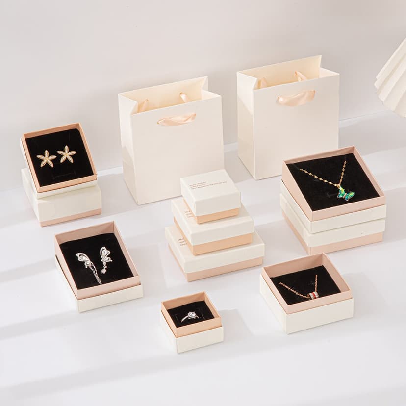 Refreshing texture jewelry box Valentine's Day gift box ring jewelry box bracelet necklace packaging heaven and earth cover gift box