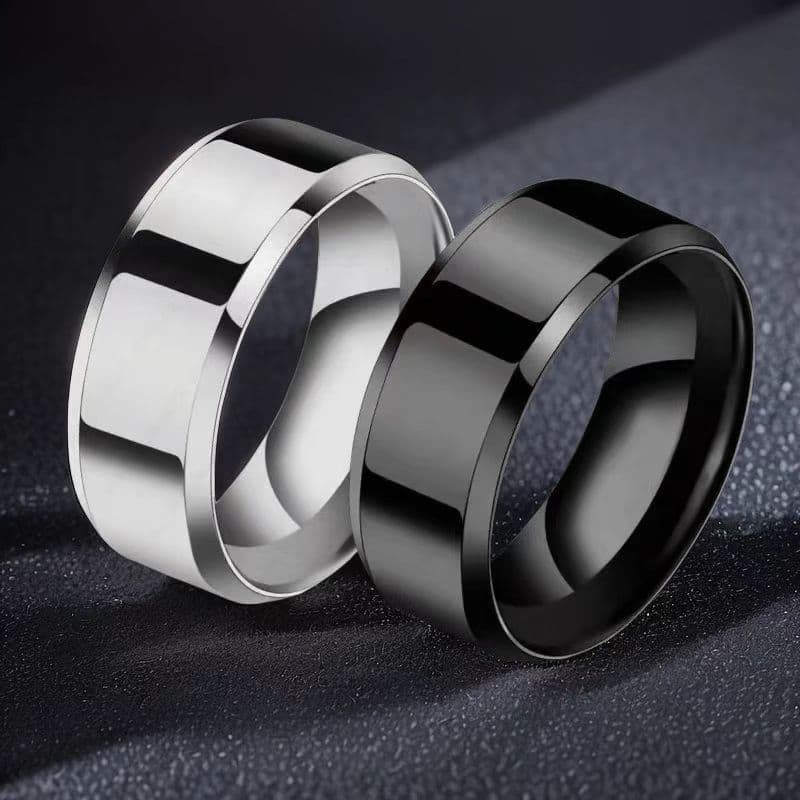 Stainless steel titanium steel ring women wholesale niche high love design gold plated titanium steel Taigang plain ring blue