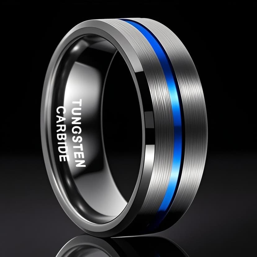 Stainless steel titanium steel ring jewelry does not fade niche design ins style boys men's ring Cold 8mm plain ring