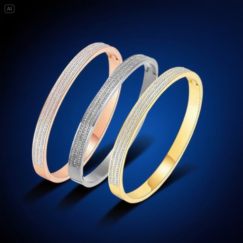 Titanium steel bracelet women's high-grade electroplating minority girls diamond-inlaid stainless steel jewelry wholesale