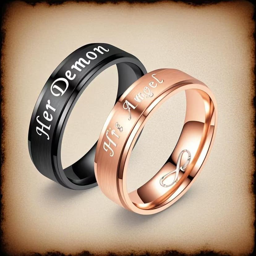 Stainless steel ring couple pair ring a pair of niche high luxury non-fading ring titanium steel jewelry jewelry jewelry wholesale