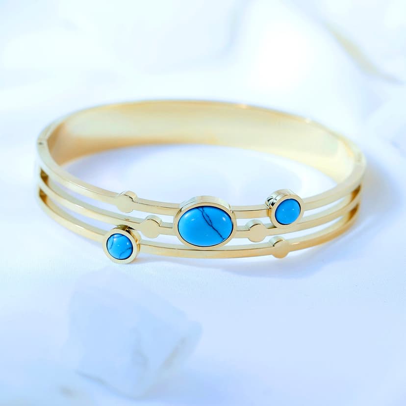 Factory direct cross-border wholesale 18k gold high-grade bracelet female titanium steel non-fading jewelry titanium steel bracelet