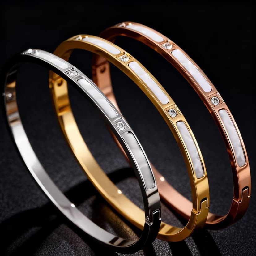 New Style Titanium Steel Bracelet That Does Not Fade, High-End Feel for Women, Genuine Gold Electroplating, Exquisite European and American Stainless Steel Bracelet