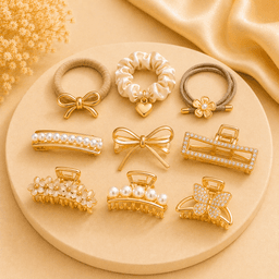 Hair ties and clips
